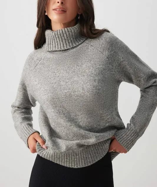 Ardene Women's Fuzzy Knit Turtleneck Sweater