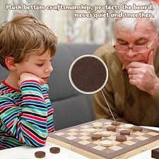 Amazon.com: QuadPro Wooden Checkers Pieces Only, 24 Wood Checkers Pieces with Storage Bag, Premium Wood Pieces for Backgammon, Ideal for Replacement or Spare Pieces (1.26”Diameter -Brown&Burlywood) : Toys & Games