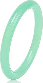 Jade Bangle Bracelet for Women, Green Natural Jade Cuff Jewelry, Thin Round Jadeite Bangles, Light Elegant Bracelets for Good Luck, Wedding Mother's Day Gift, 59.3mm/2.33" Inner Diameter