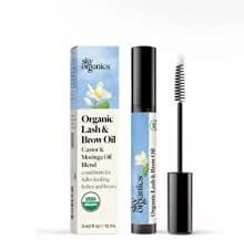 Sky Organic Lash & Brow Oil and Applicator Eyelash Serum Castor Oil Organic
