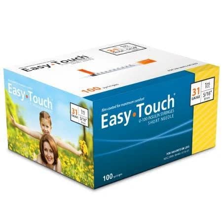 Easy Touch Syringes 31g 1cc 8mm (5/16" in)