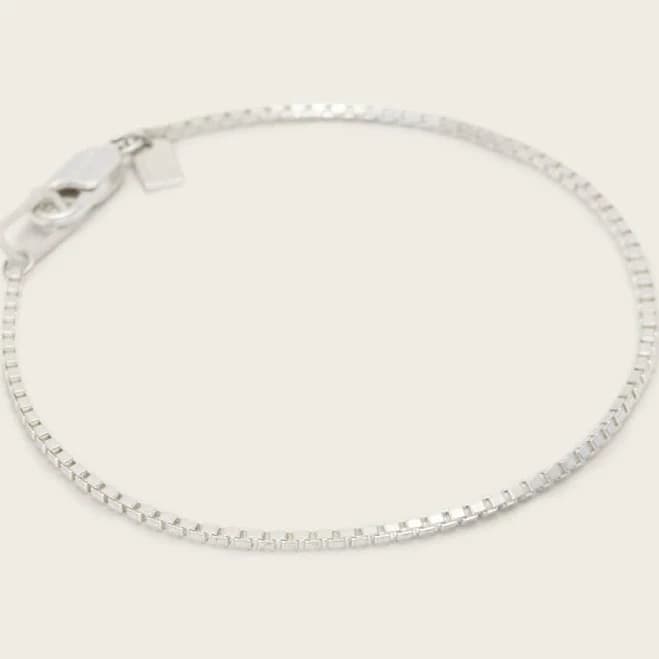 Allsaints Men's Sterling Silver Leor Slim Chain Bracelet