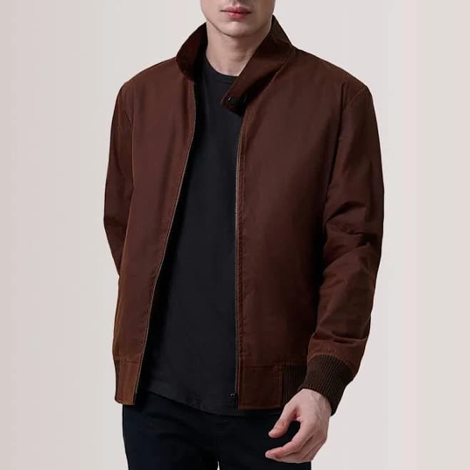 The Jacket Maker Men's Morrison Canvas Bomber Jacket