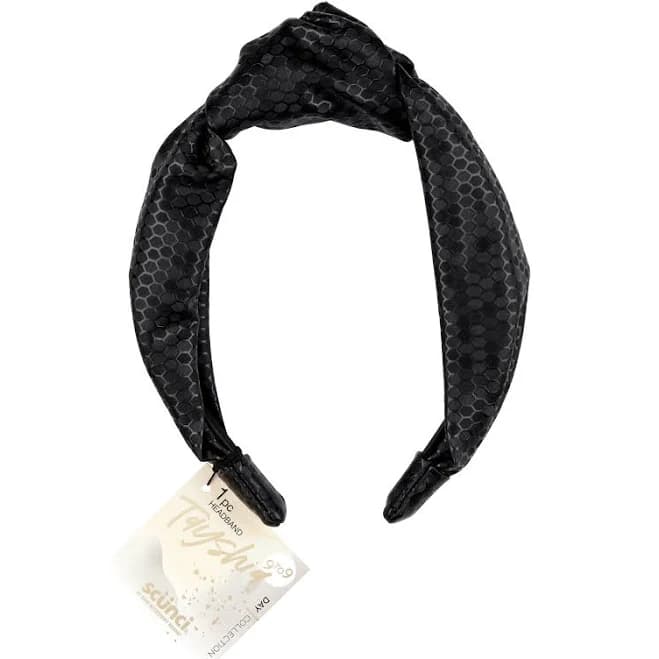 Scünci Knotted Wide Honeycomb Headband