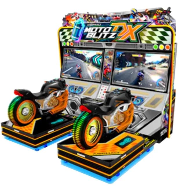 LAI Games Asphalt Moto Blitz Twin Motorcycle Arcade Driving Game - 2 Player