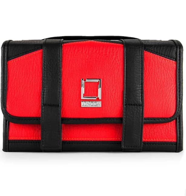 Lencca Stowaway Portable Leatherette Compact Traveling Essentials Carrying Organizer Kit