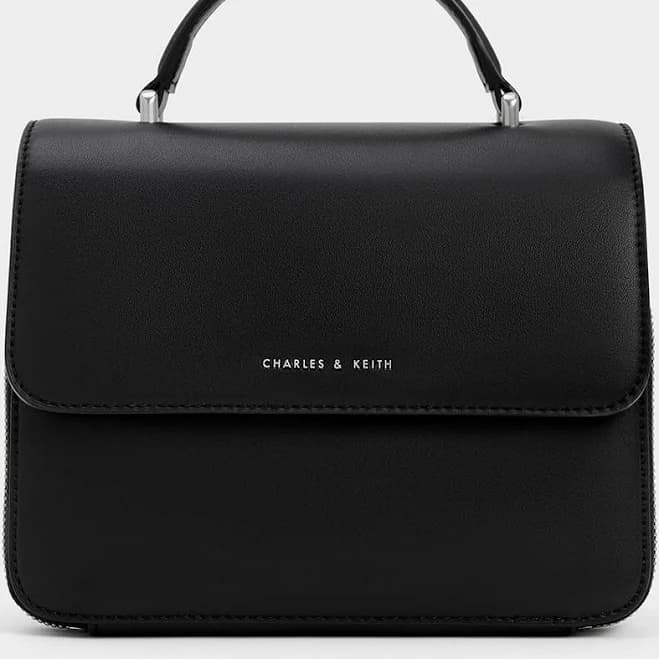 Charles & Keith Octavia Front Flap Top Handle Bag