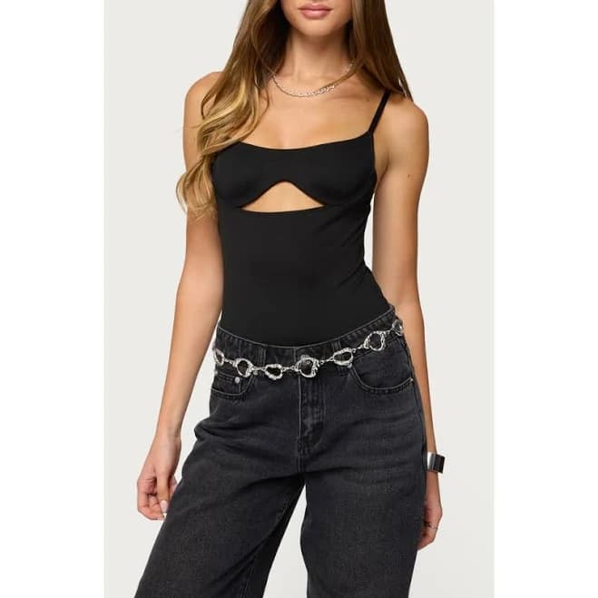 Edikted Shulah Cutout Cupped Bodysuit