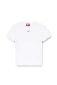 Women's T-shirt with D logo patch | White | Diesel