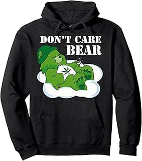 Weed bear herb bear t-shirt don't care cute bear gift Pullover Hoodie
