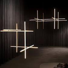 Modern Minimalist Geometric Space Lines Light Pendant Lights Creative Outline Chandeliers – Flyachilles