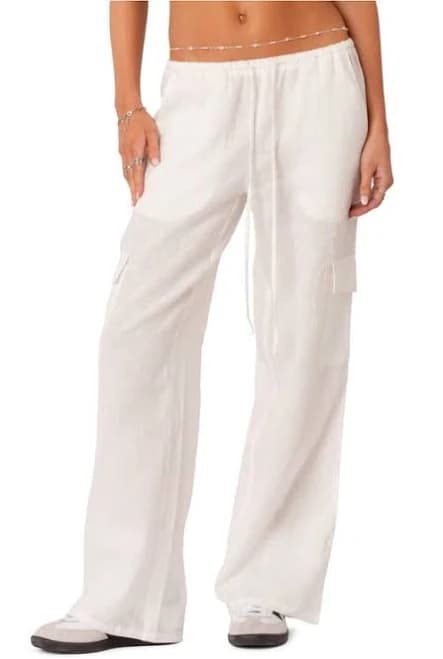 Edikted Women's Lyric Cotton Cargo Pants