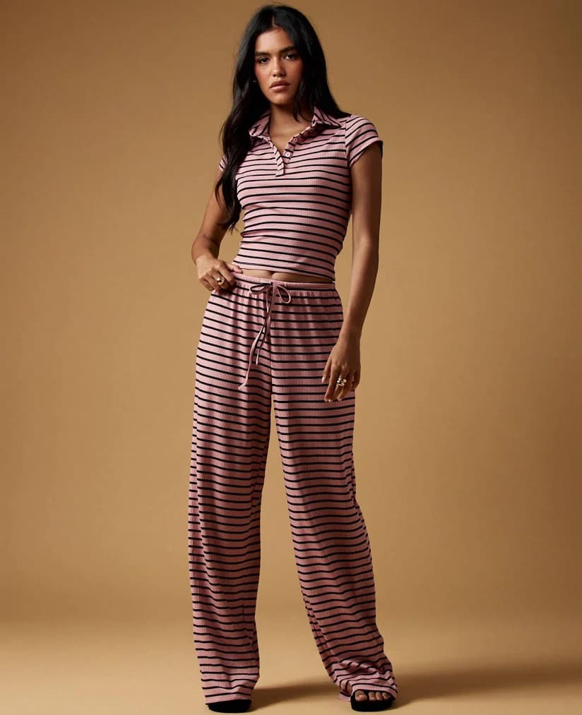 Missguided Ribbed Knit Loungewear Set