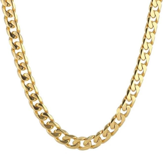 LYNX Men's Stainless Steel Curb Chain Necklace