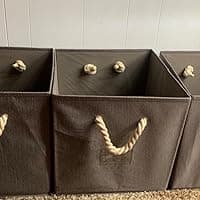 Amazon.com - Simple Houseware 13-Inch Cube Storage Bin With Braided Handles, 3 Pack, Green