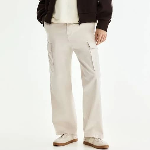 H&M Men's Relaxed-Fit Cotton Cargo Pants