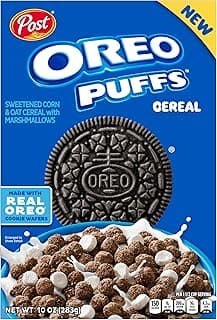 Post Oreo Puff Chocolate Breakfast Cereal, 10 oz Box