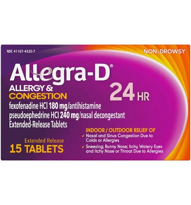 Allegra-D 24 Hour Allergy & Congestion Extended Release Tablets