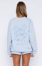 Love You Forever Oversized Sweater Baby Blue | White Fox Boutique