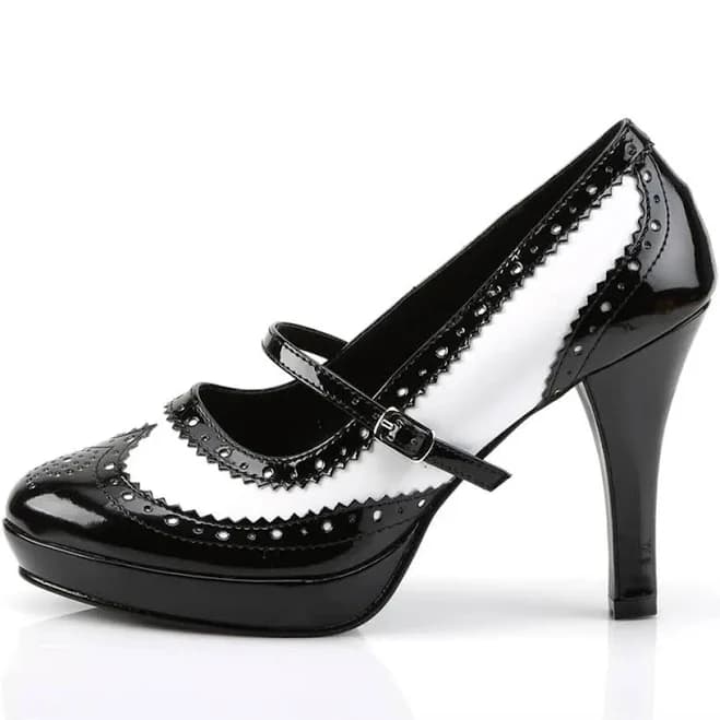 FSJ Round Toe Brogue Mary Janes