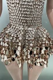 Yiling Shimmering Shell Sequins Sexy Tights Miniskirt High Quality Nightclub Dance Performance Costume Birthday Party Dress - AliExpress 200000345