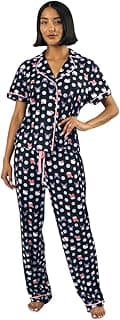 Hello Kitty & Friends Character Heads Women's Polka Dot Sleep Shirt & Pants Set