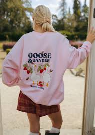 Unisex Baby Pink Wild Strawberry Printed Sweatshirt – Goose & Gander