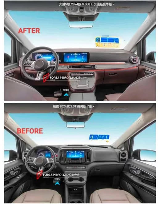 CONVERSION INTERIOR KIT for MERCEDES BENZ VITO W447 FACELIFT 2018+ UPGRADE TO V CLASS W447 FACELIFT V300 2024+