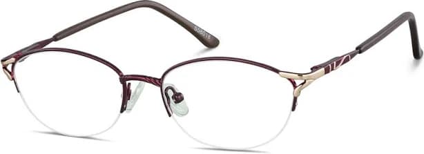Zenni Women's Half-rim Oval Glasses
