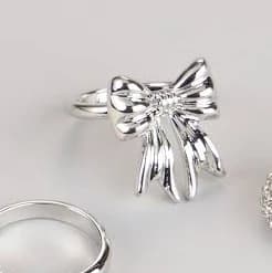 Windsor Tied to Shine Rhinestone Ring Set in Gold