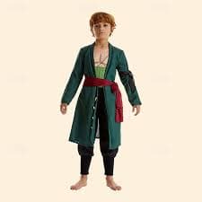 Ocean Adventurer Pirate Straw Hat Pirate Anime Outfits Costume Cosplay Suits Halloween Carnival Performance Educational Dress Up School Event Dress Up Pants For Boys' Kid's 2026 - $51.99