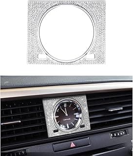 Bling Car Clock Frame Cover fit for Lexus RX Accessories 350 450h Hybrid 2016-2022 Sticker Trim Interior Decoration Silver Crystal