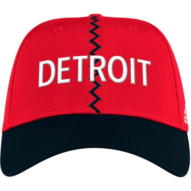 Adidas Detroit Red Wings Mens Red 2022 Reverse Retro Stretch Flex Hat