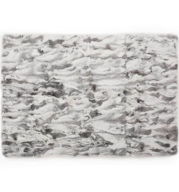 Noble House Akers Glam Fur Throw Blanket