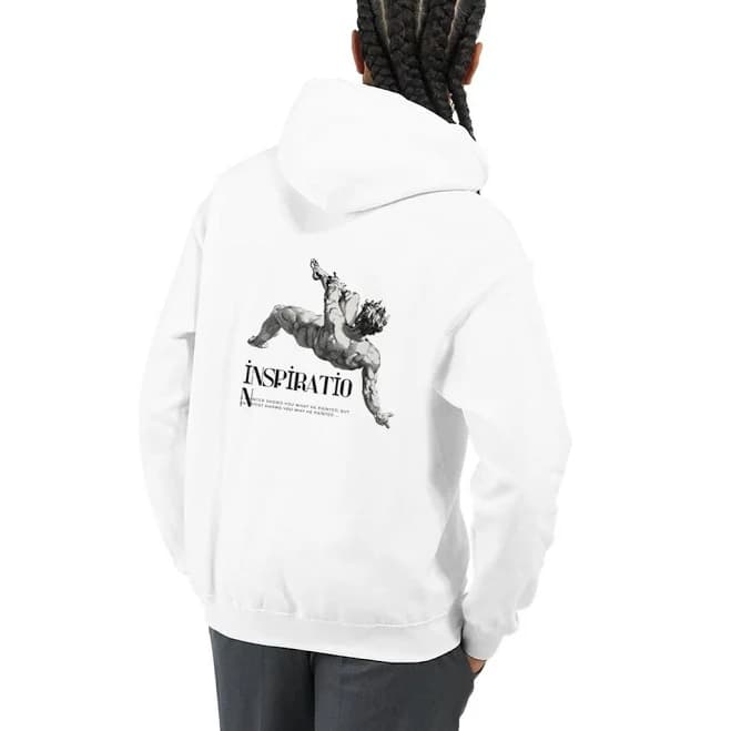 Gildan 18500 Renaissance Statue Back Print Hoodie