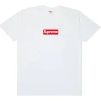 Supreme Men's White and Red T-shirt