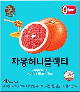 SONGWON Grapefruit Honey Black Tea – Smooth, Fruity Blend with No Artificial Colors_1g x 40 Tea Bags (1.4oz / 40g)