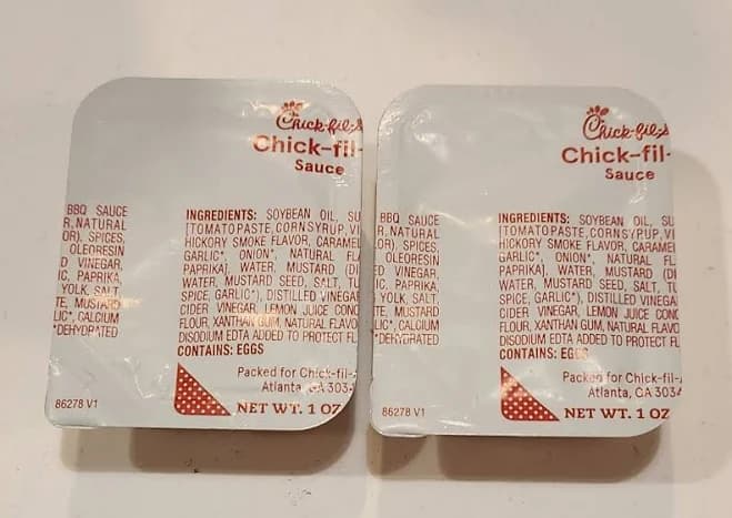 Chick-fil-a Sauce Misprint Packaging Set Of 2 Collectors Items -- Rare