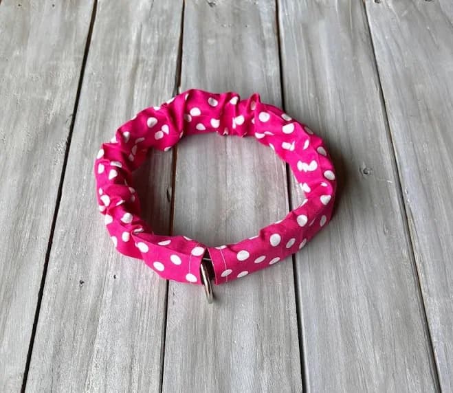 Polka Dot Dog and Pet Collar Cover Medium / Red