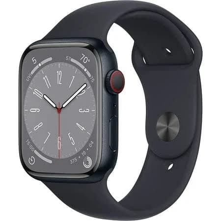 Restored Apple Watch Series 8 A2774 45mm Midnight Aluminum Midnight Sport Band GPS + Cellular (Refurbished)