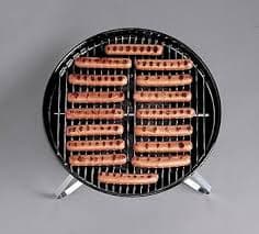 Weber Smokey Joe Charcoal Grill Barbeque, 37cm | Portable BBQ Grill with Lid Cover & Plated Steel Legs | Compact Freestanding Outdoor Oven & Cooker with Porcelain-Enamelled Bowl - Black (1111004) :