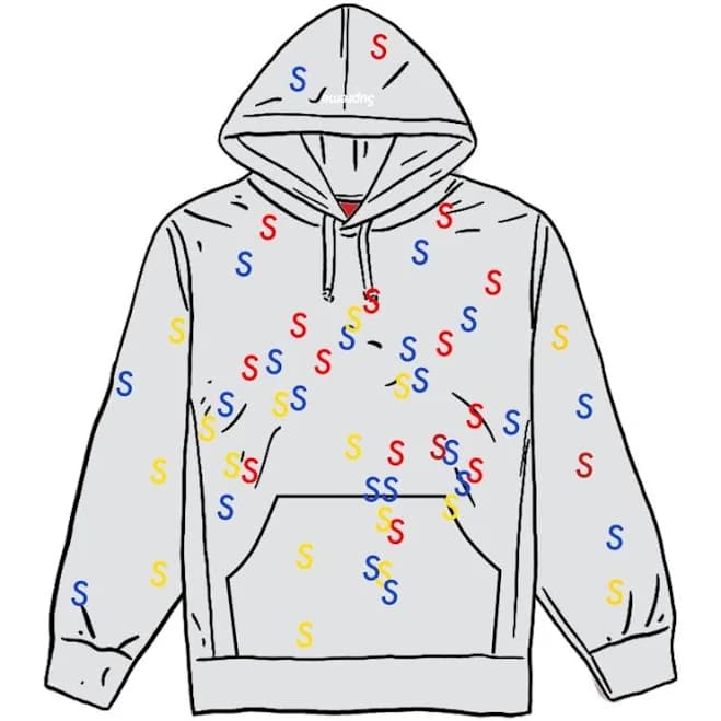 Supreme Embroidered S Hooded Sweatshirt