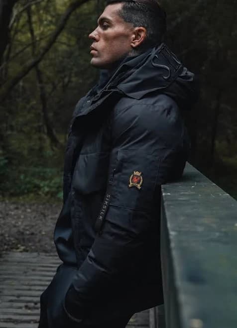 Siksilk Men's Hooded Bomber Jacket