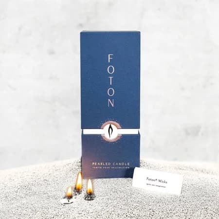 Foton Pearled Marble Unscented Powder Candle