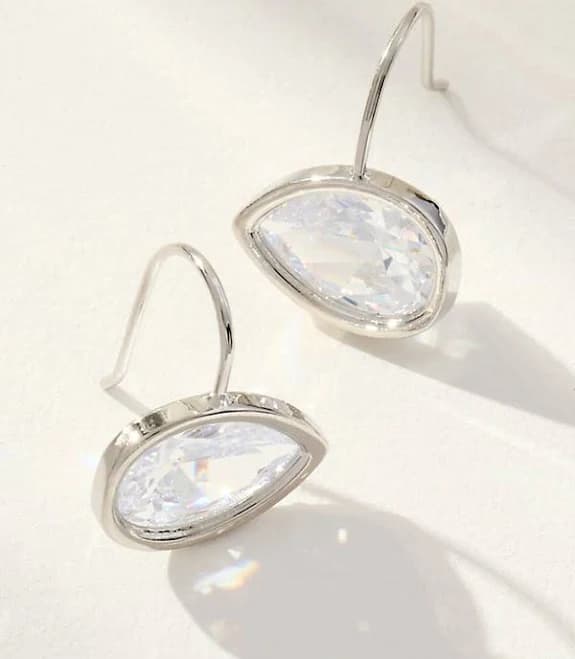 Anthropologie Crystal Teardrop Earrings