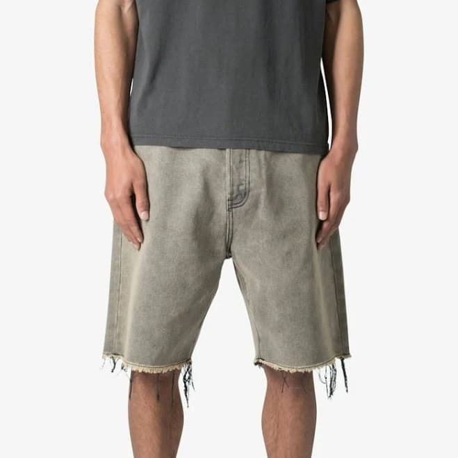 mnml Men's Distressed Mineral Denim Shorts