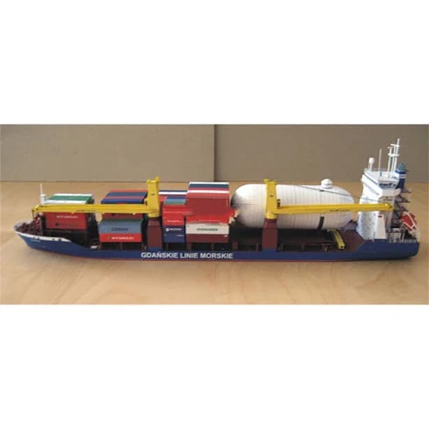 1/400 Scale Polish Gdansk Cargo Ship Model Unassembled Paper Model