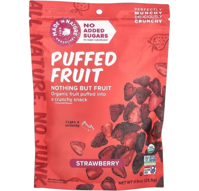 Made in Nature Puffed Strawberry
