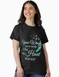 Best Family Remembrance Angel In Heaven Shirt In Loving Memorial T Shirt Classic T-Shirt