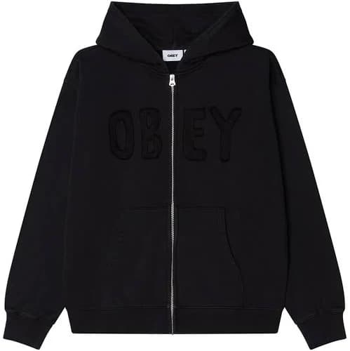 Obey Clothing Hybrid Faded Zip Hood Faded Wash